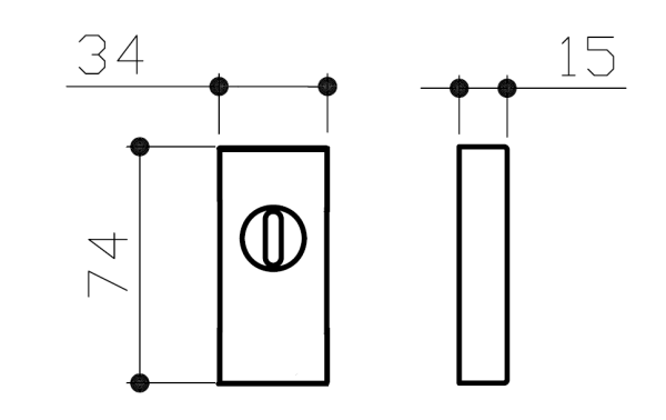 Edelstahl-Schieberosette mit Kernziehschutz